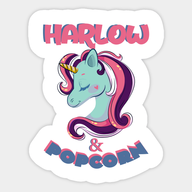 Harlow And Popcorn Merch Popcorn The Pony Sticker by Selva_design14